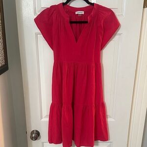 Calvin Klein Scarlet Tiered Dress